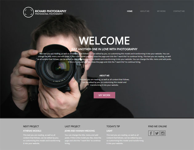 fullscreen website template